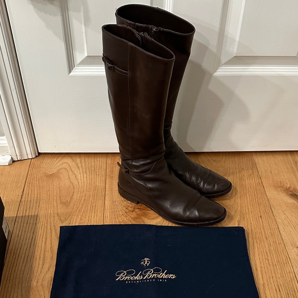 NARROW Calf Brooks Brothers Boots, Sz 8.5